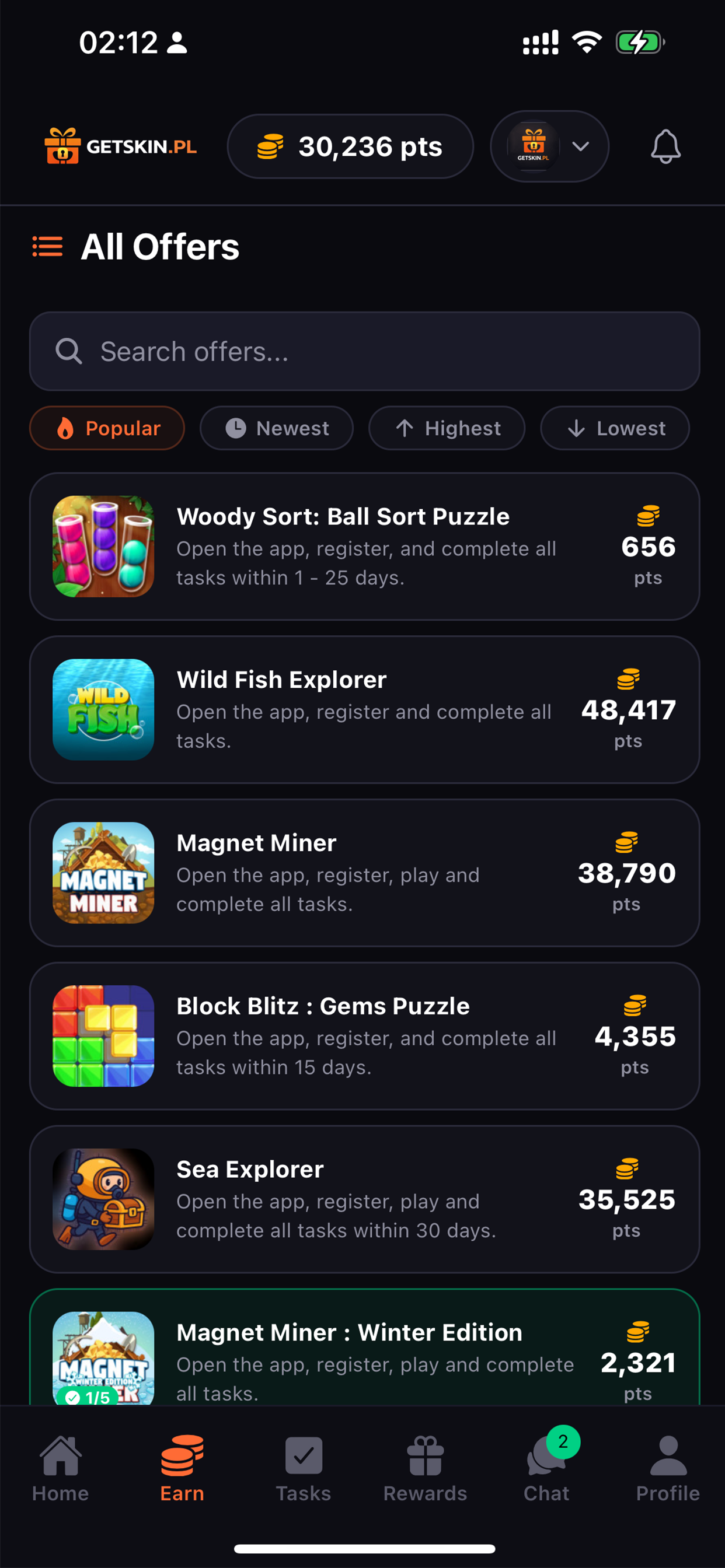GetSkin app screenshot